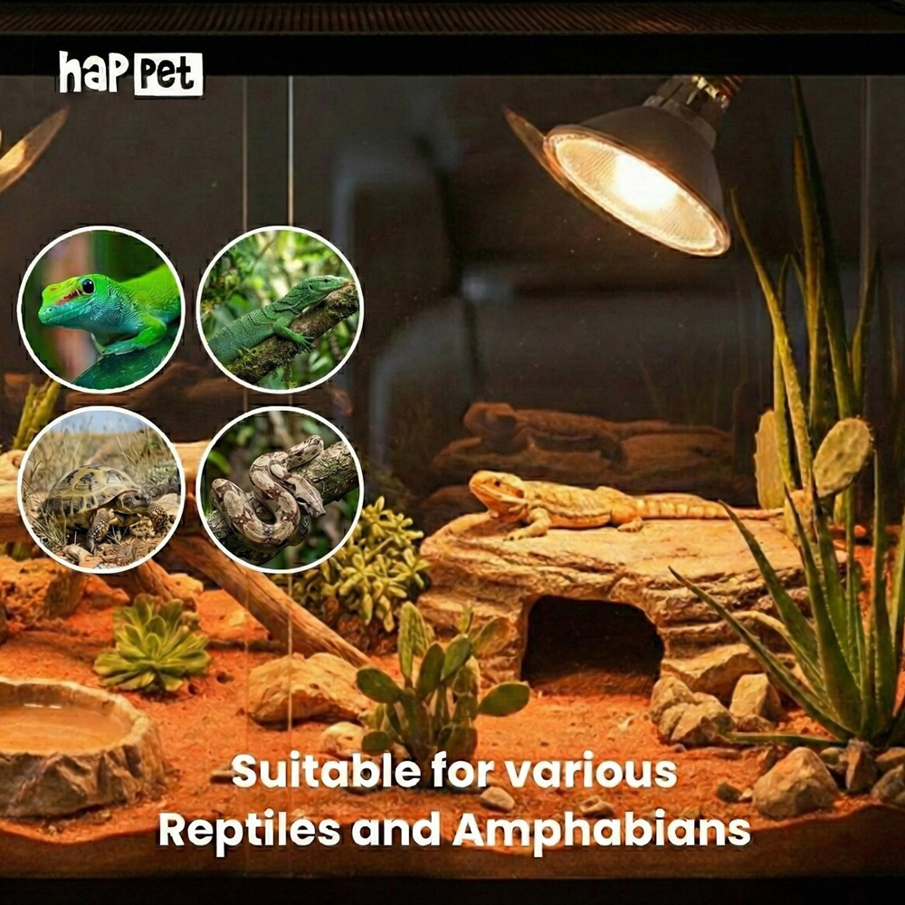 Żarówka grzewcza halogenowa 50W UVA do terrarium dla gadów Happet Terra